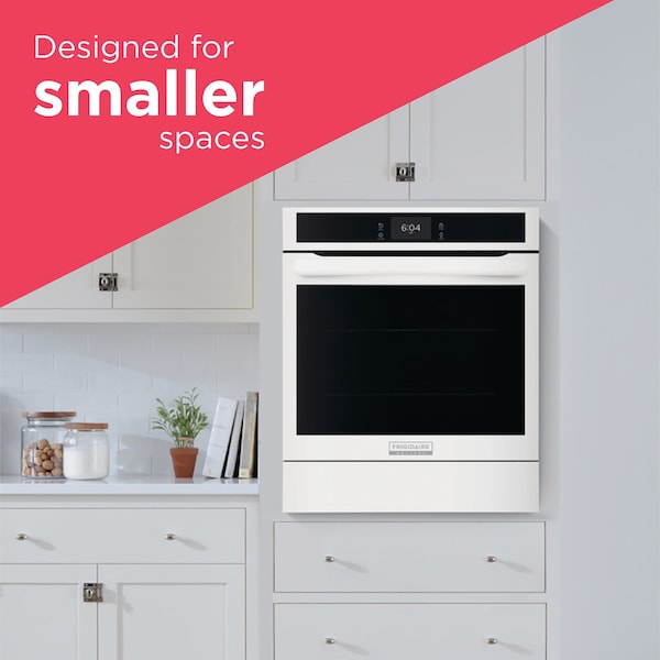 Frigidaire Gallery 24-in. Single Electric Wall Oven with Air Fry and True Convection, White GCWS2438AW - main